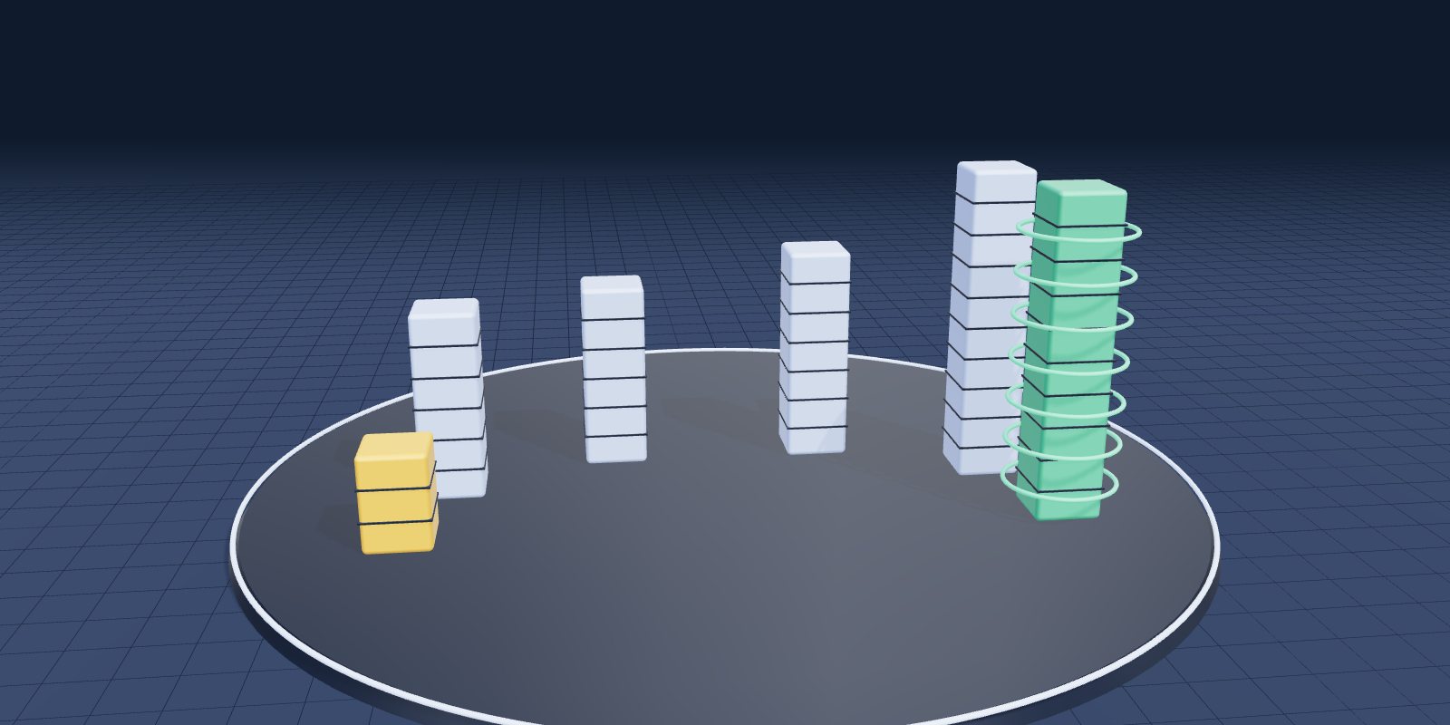 Illustration: towers of different heights for retention periods; the tallest, green one stands for Germany.